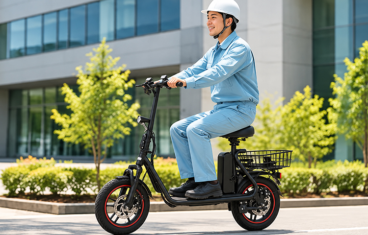 業務でEVバイクを使用するイメージ